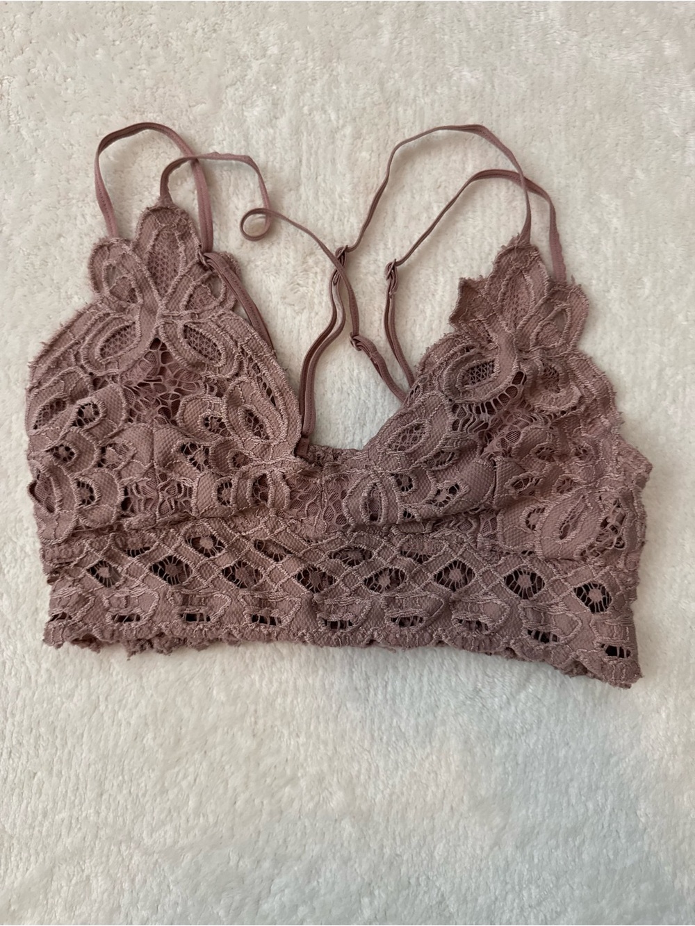 Anemone Lace Bralette - Dusty Mauve